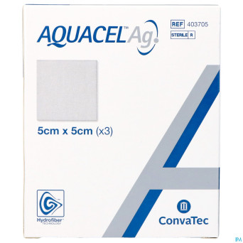 Aquacel ag pans hydrofiber ster   5x 5cm  3 403705