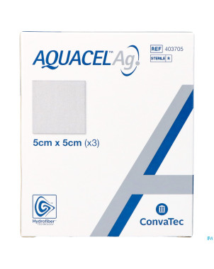 Aquacel ag pans hydrofiber ster   5x 5cm  3 403705