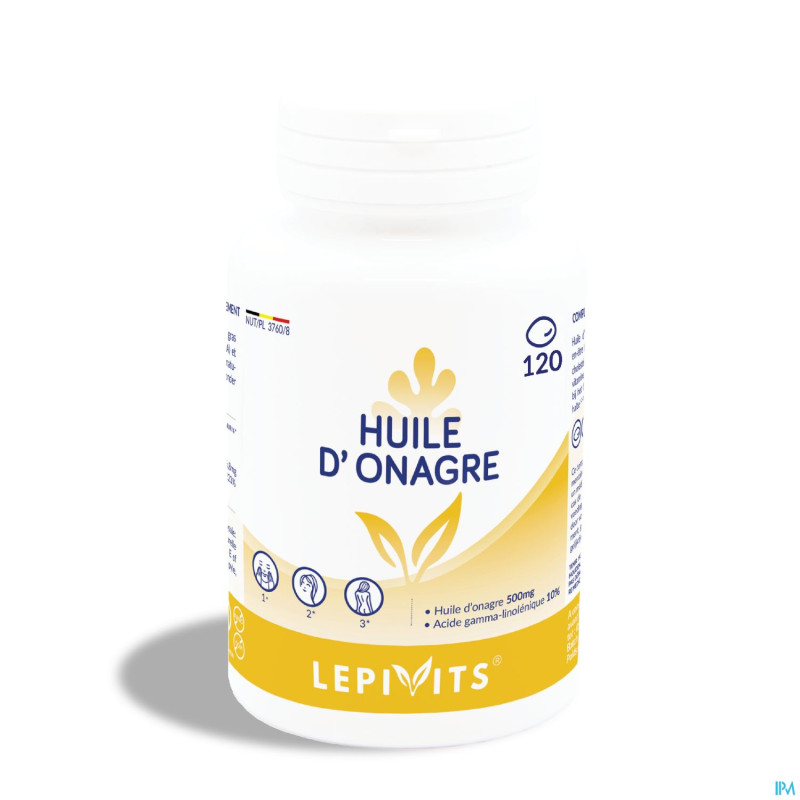 Lepivits huile onagre 500mg    caps 120
