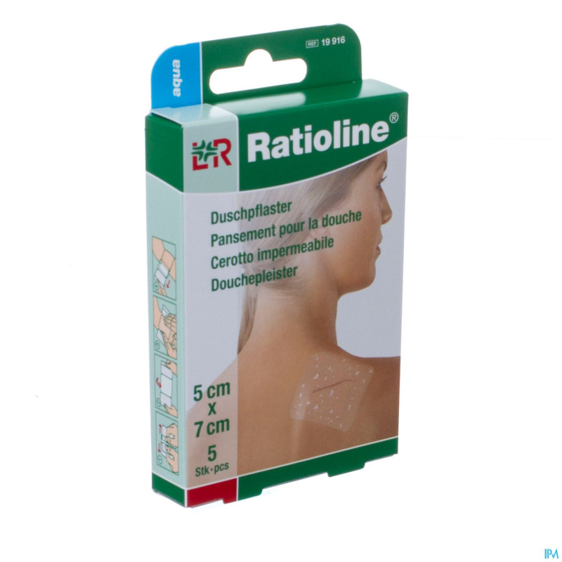 Ratioline aqua pans douche n/st    5x 7cm  5 19916