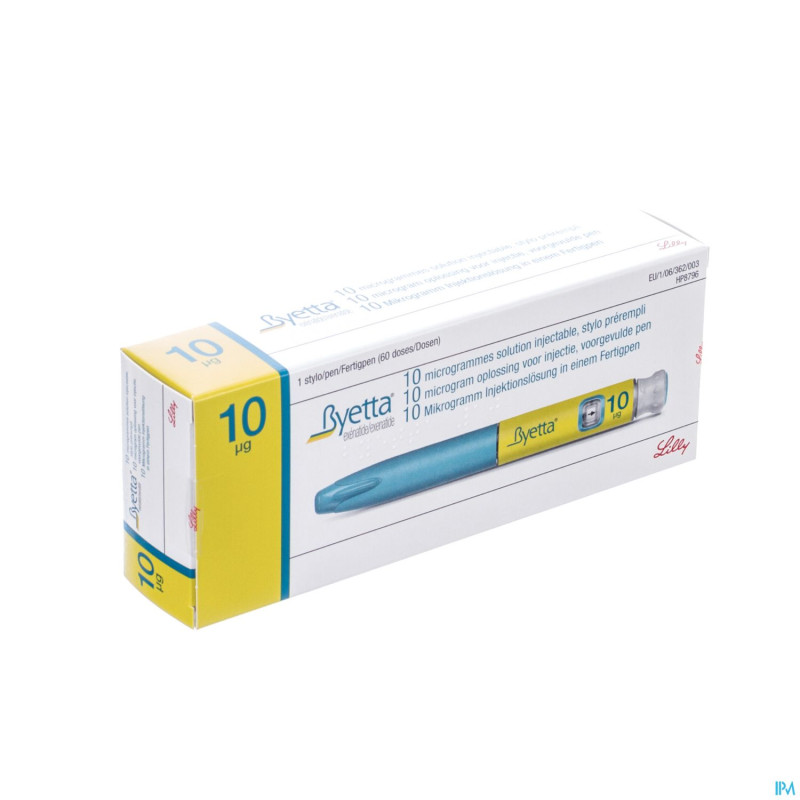 Byetta 10 ug sol inj ser pre rempl