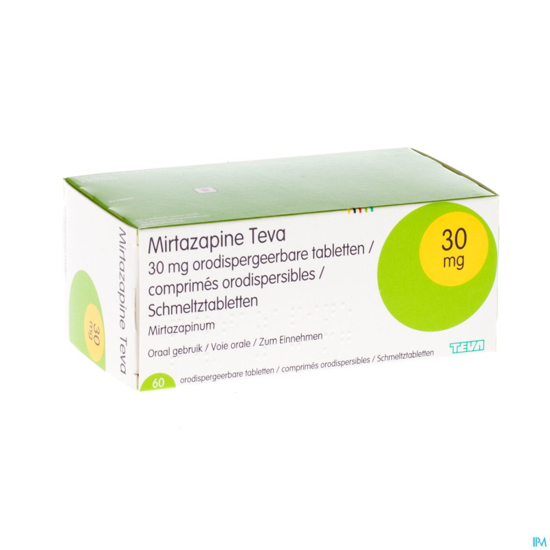 Mirtazapine teva 30 mg orodispersible tabl 60