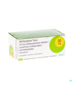 Mirtazapine teva 30 mg orodispersible tabl 60