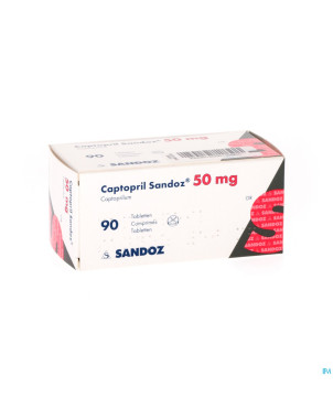 Captopril sandoz  50mg tabl 90 x  50 mg