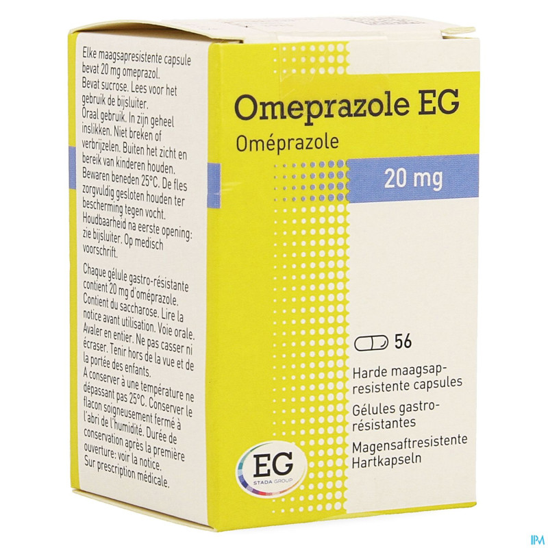 Omeprazole eg 20mg caps gastro resist pot  56x20mg