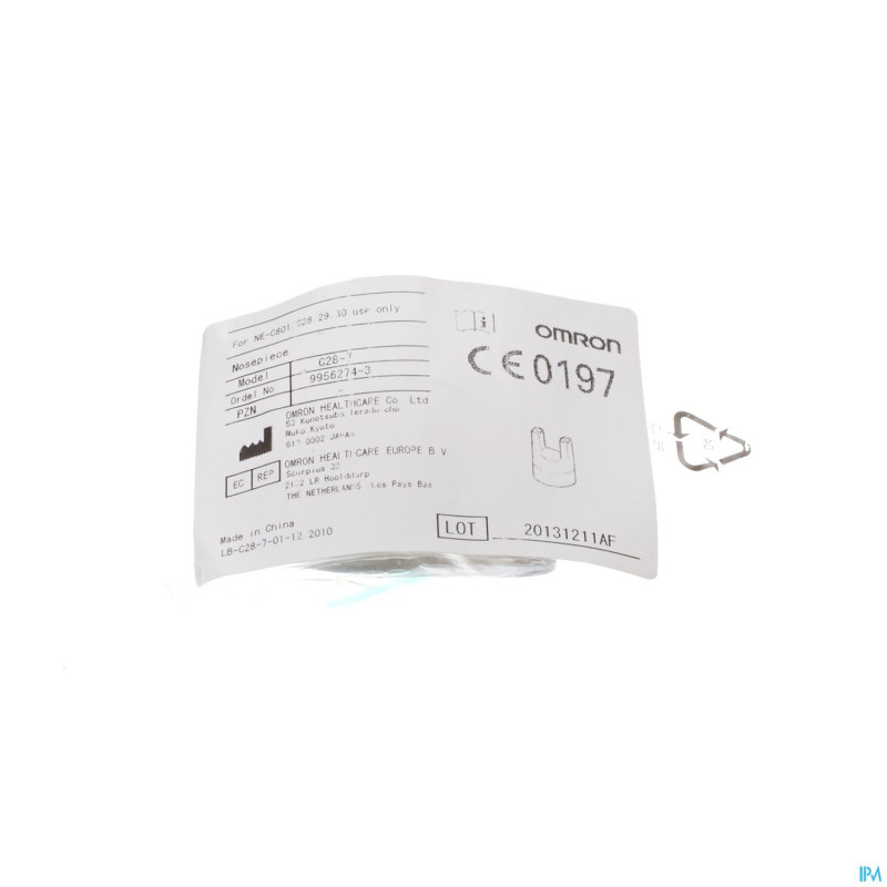Omron embout nasal pour set nebul. vvt