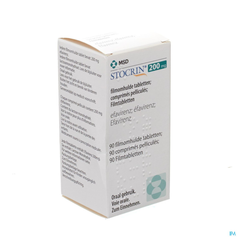 Stocrin 200 mg comp pell 90 x 200 mg