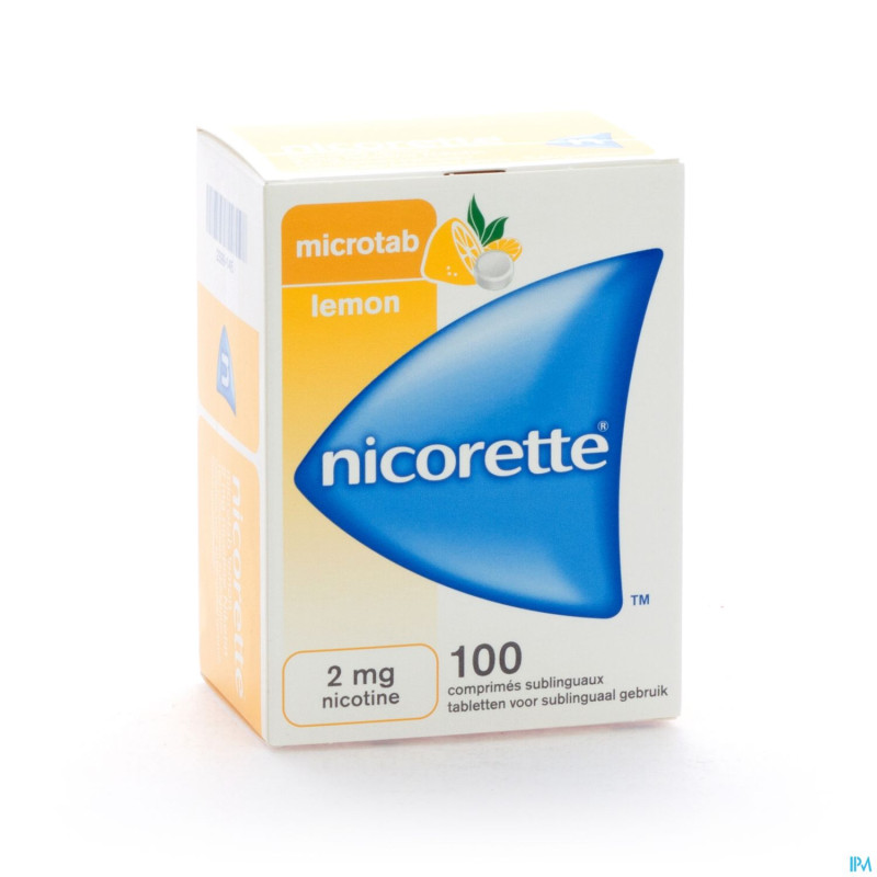 Nicorette microtab lemon 2mg comp sublinguaux 100