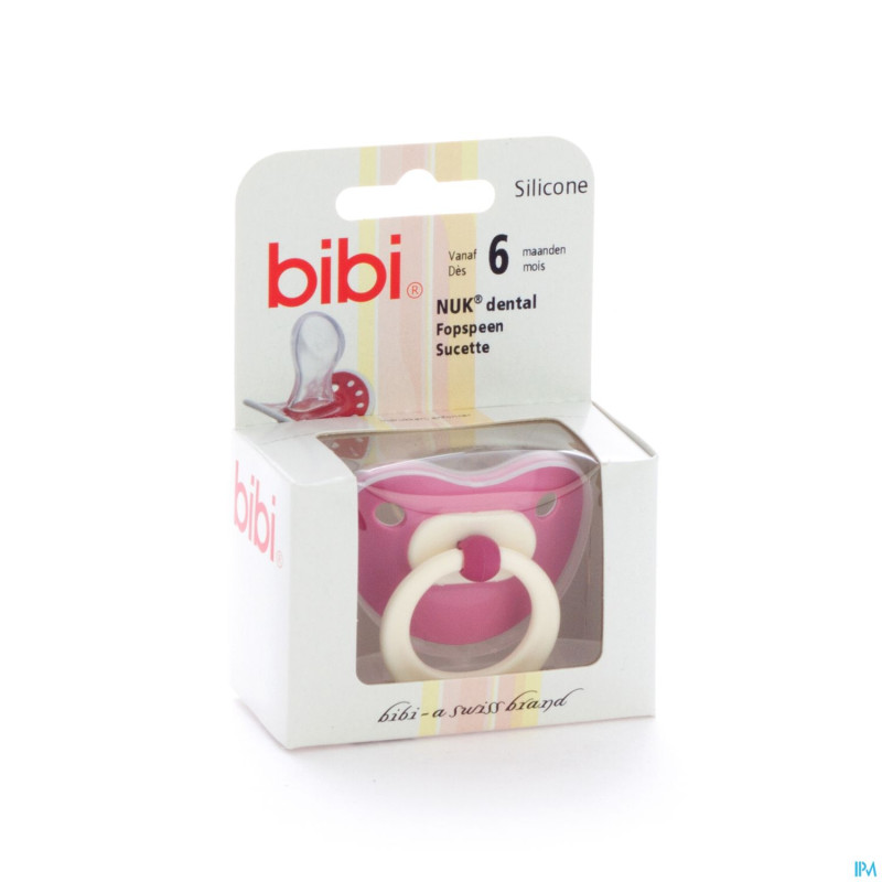 Bibi sucette uni color pink 6mois
