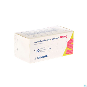 Amlodipine besilaat sandoz c0mp 100x10mg
