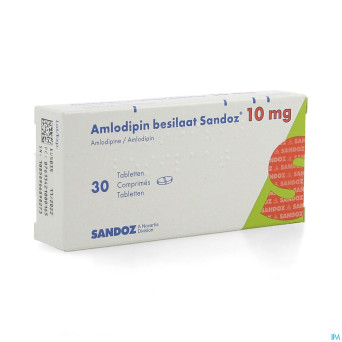 Amlodipine besilaat sandoz c0mp  30x10mg