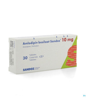 Amlodipine besilaat sandoz c0mp  30x10mg