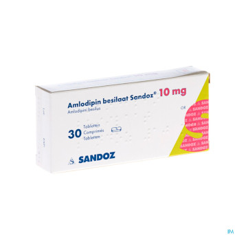 Amlodipine besilaat sandoz c0mp  30x10mg