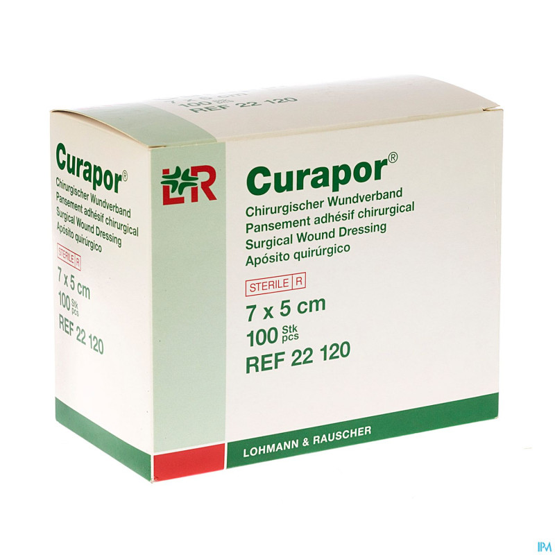 Curapor pans adh steril    7cmx 5cm 100 22120