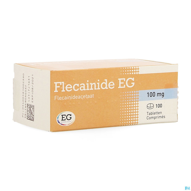 Flecainide eg 100mg  comp 100x100mg