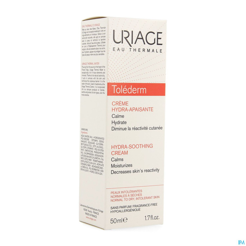 Uriage tolederm cr hydra apaisante fl pompe 50ml