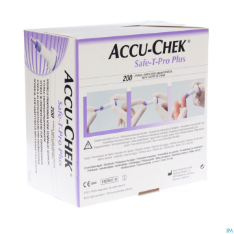 Accu chek safe t pro plus steril jetable 200