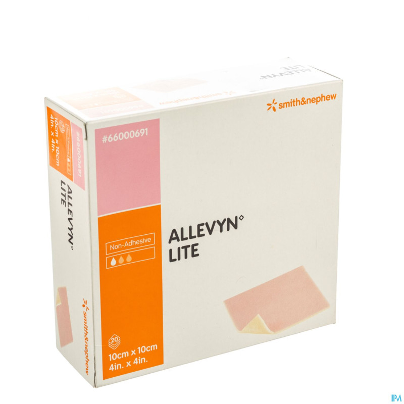 Allevyn lite pans hydrocel.    10x10cm 20 66000691