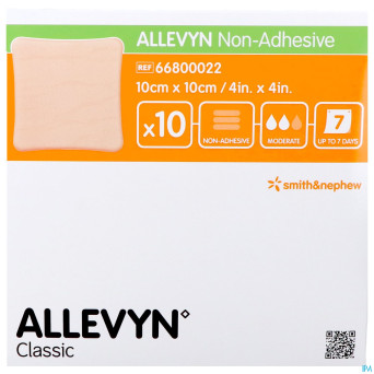Allevyn non adh pans hydrocel. 10x10cm 10 66800022