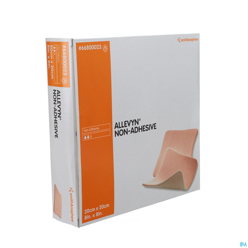 Allevyn non adh pans hydrocel. 20x20cm 10 66800023