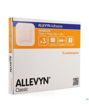 Allevyn adh pans hydrocel.  7,5x 7,5cm  3 66000348