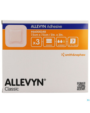 Allevyn adh pans hydrocel.  7,5x 7,5cm  3 66000348