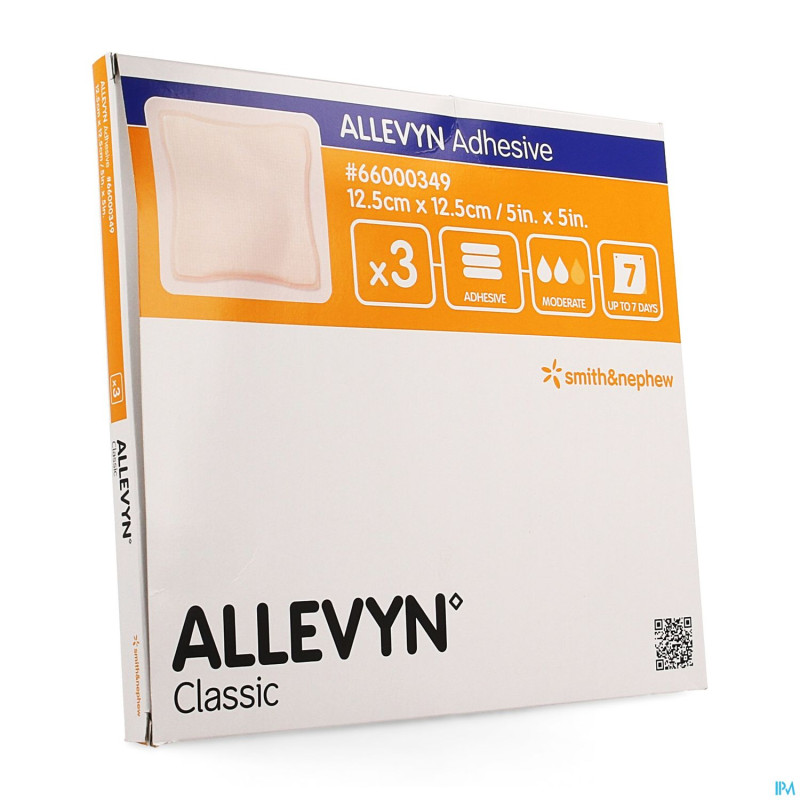 Allevyn adh pans hydrocel. 12,5x12,5cm  3 66000349