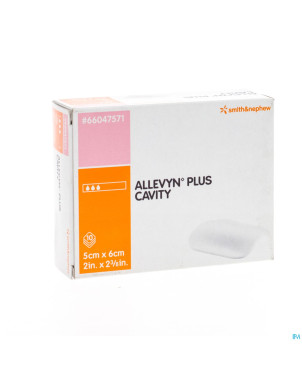 Allevyn plus cavity hydrocel.   5x 6cm 10 66047571