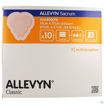 Allevyn sacrum pans hydrocel.    17cm 10 66800016