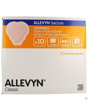 Allevyn sacrum pans hydrocel.    17cm 10 66800016