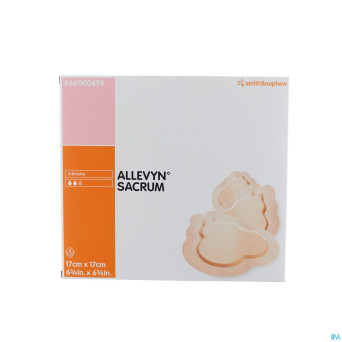 Allevyn sacrum pans hydrocel.    17cm  3 66000694
