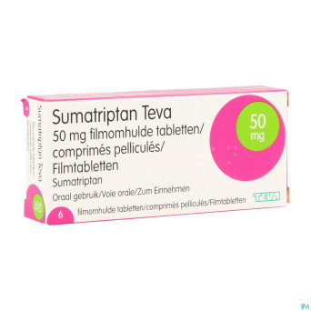 Sumatriptan teva 50 mg comp pell  6 x 50 mg