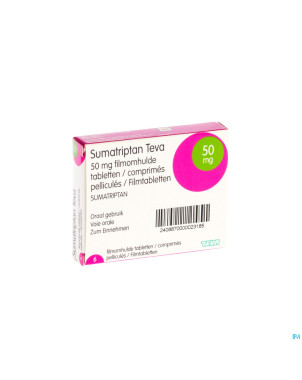 Sumatriptan teva 50 mg comp pell  6 x 50 mg