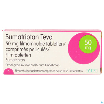 Sumatriptan teva 50 mg comp pell  6 x 50 mg
