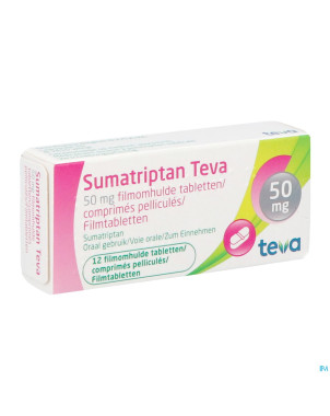 Sumatriptan teva 50 mg comp pell 12 x 50 mg