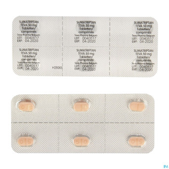 Sumatriptan teva 50 mg comp pell 12 x 50 mg