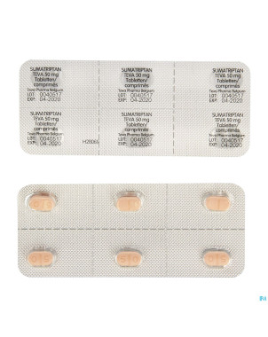 Sumatriptan teva 50 mg comp pell 12 x 50 mg