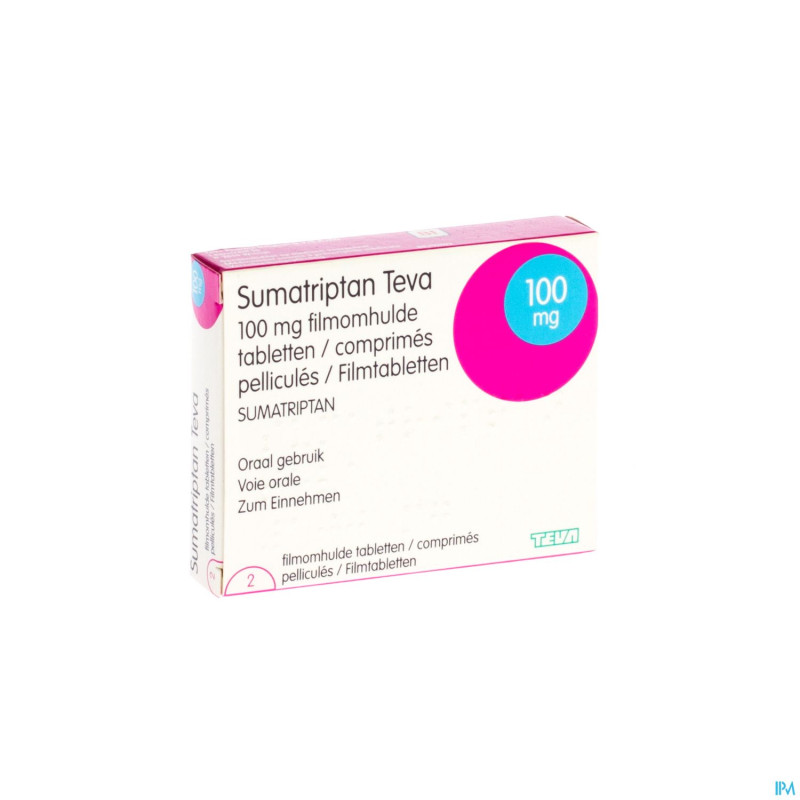 Sumatriptan teva 100 mg comp pell  2 x 100 mg
