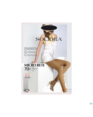 Solidea collant micro rete 70 blu scuro    4-l