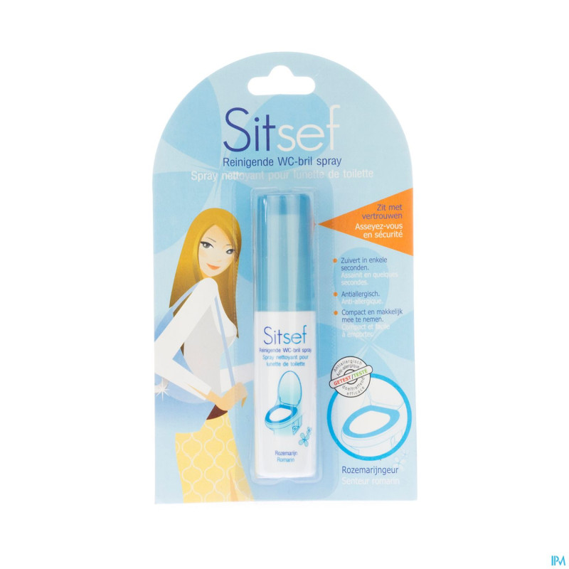 Sitsef spray desinfectant pour lunettes wc 15ml