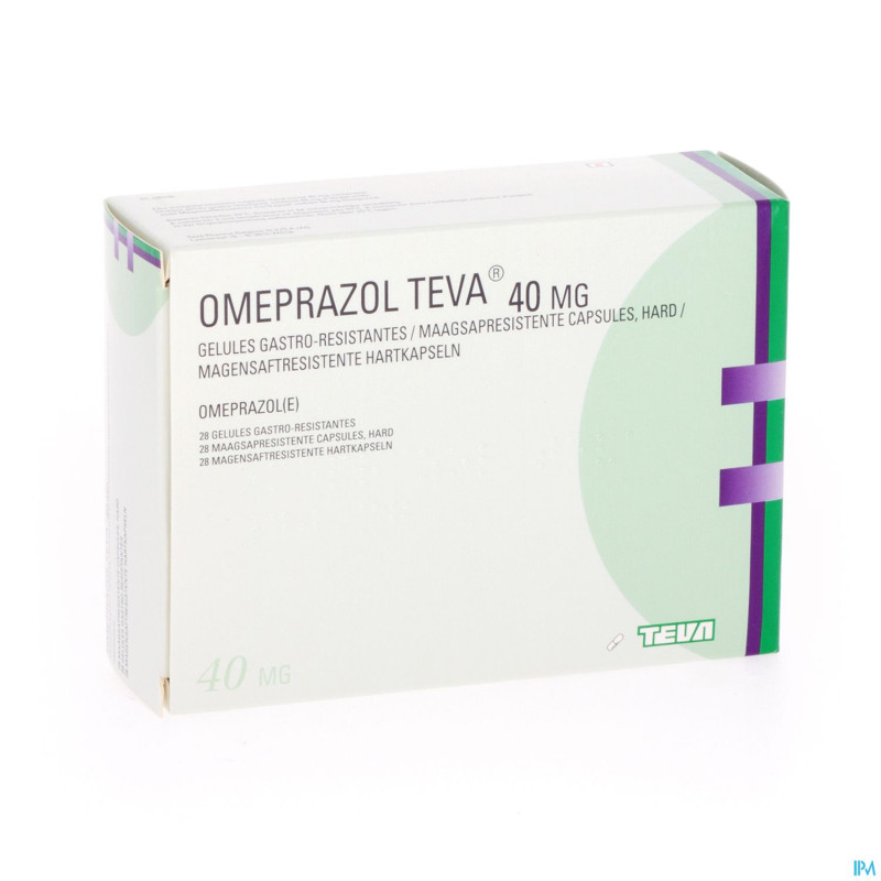 Omeprazol teva caps enter 28 x 40 mg