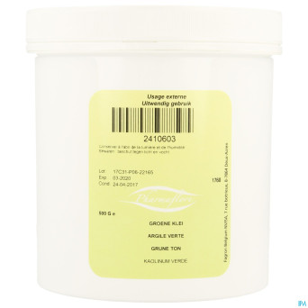 Argile verte pulverisee    500g fag