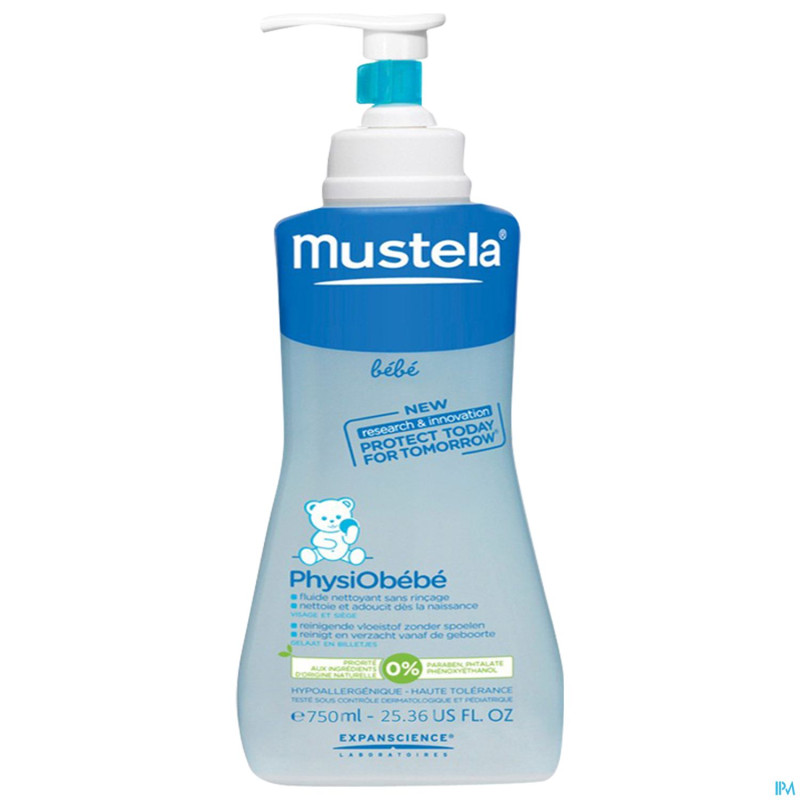 Mustela bb physiobb fluide nett.    fl pompe 750ml