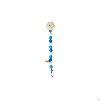 Heimess attache sucette bois bleu    h9216