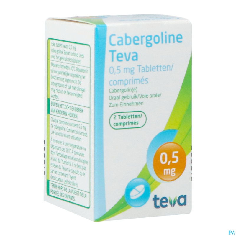 Cabergoline teva comp 2 x 0,5 mg