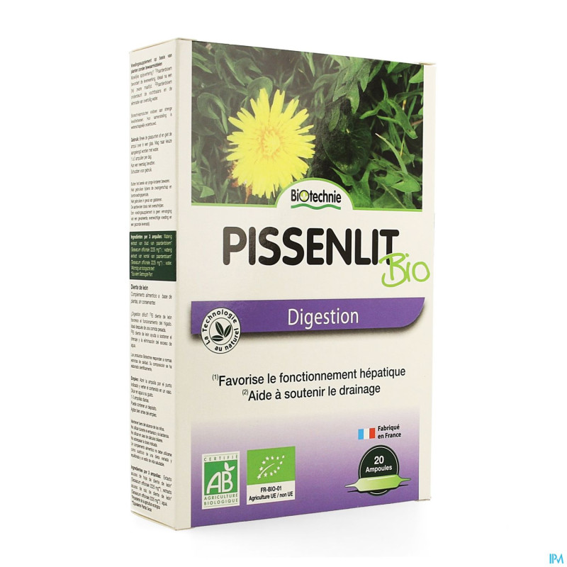 Pissenlit bio    amp 20x10ml biotechnie