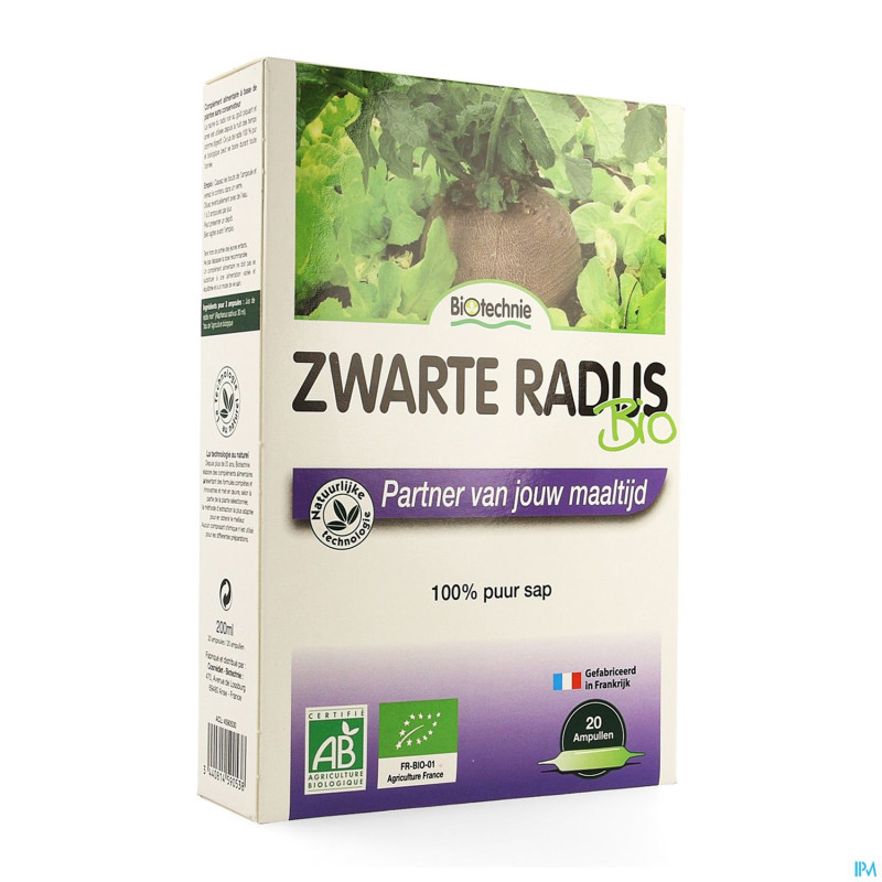 Radis noir bio    amp 20x10ml biotechnie