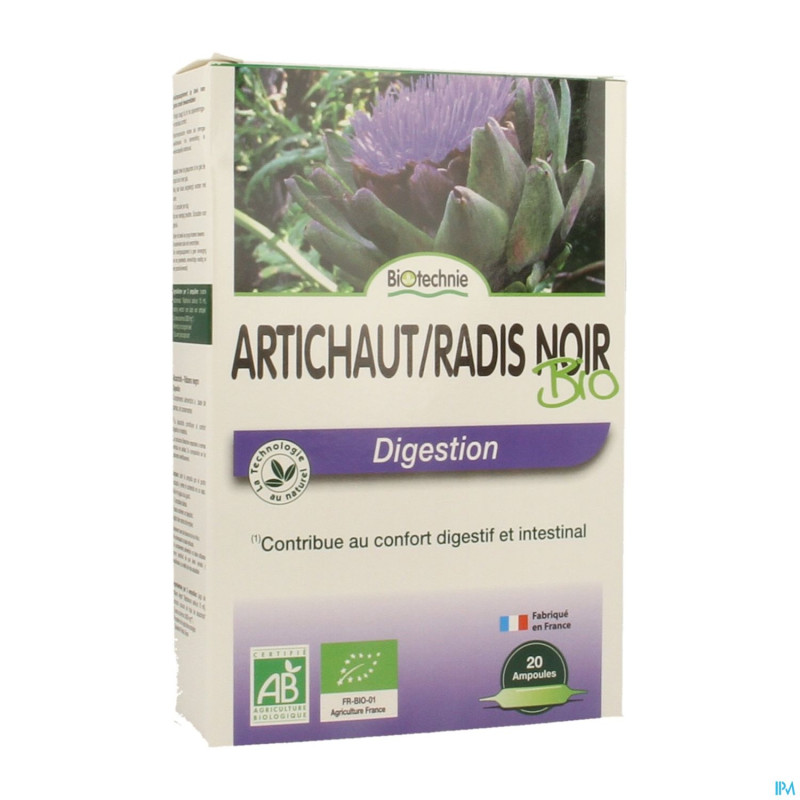 Artichaut-radis noir bio    amp 20x10ml biotechnie