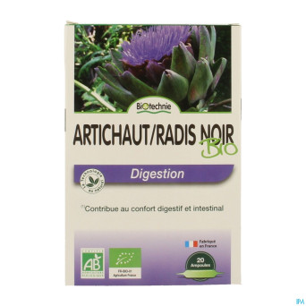 Artichaut-radis noir bio    amp 20x10ml biotechnie