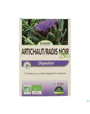 Artichaut-radis noir bio    amp 20x10ml biotechnie